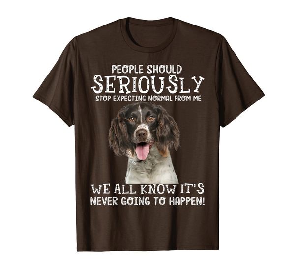 

english springer spaniel sexpecting normal tshirt, White;black