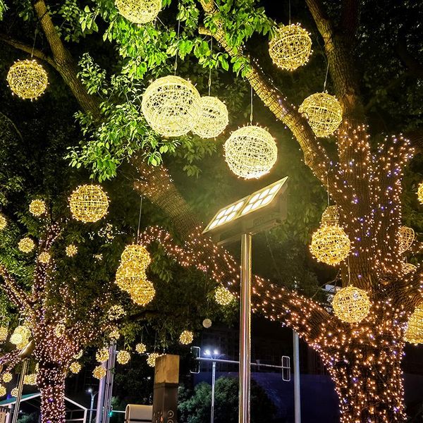 

party decoration led lantern lighting lamp string star takraw outdoor hanging tree sepak ball holiday