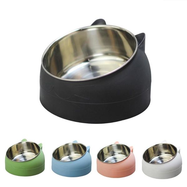 

cat bowls & feeders non-slip stainless steel pet with raised stand and water bowl for cats dogs feeder product