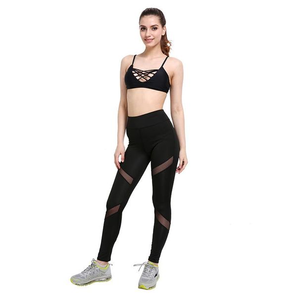 

women's leggings 2022 fashion high waist patchwork female clothes workout push up fitness leggins, Black