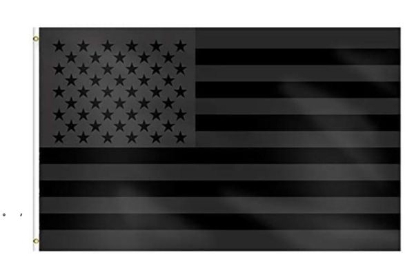 

3x5ft black american flag polyester no quarter will be given us usa historical protection banner flag double-sided indoor outdoor bwa8746