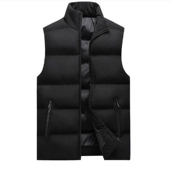 

men's down & parkas european american autumn winter plus size cotton vest thick jacket coat vests outerwear, Black