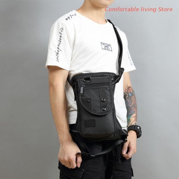 

men waterproof oxford waist leg bag drop travel motorcycle chest pouch bags