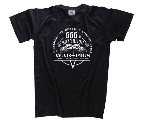 

famous songs - 666 warpigs t-shirt s-3xl, White;black