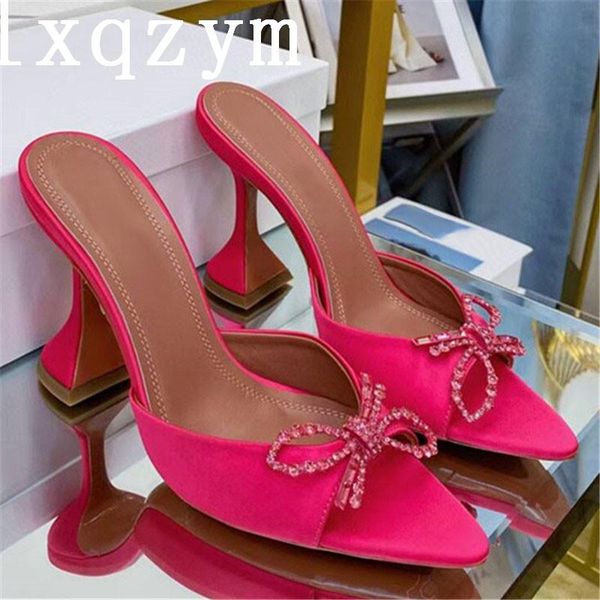 

dress shoes brand strange heels slippers women jelly clear pvc open toe sandals real leather runway party summer slides, Black