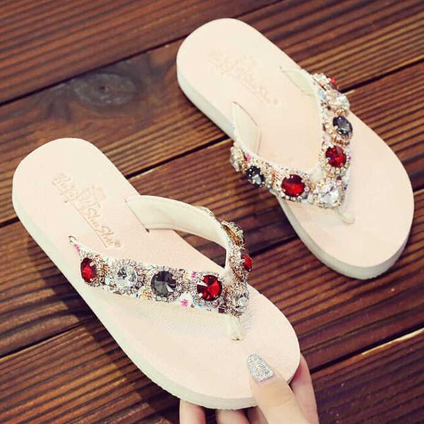 

children slipper summer fashion flip flops parent-child sandals princess girls non-slip beach shoes qq397 210712, Black;grey