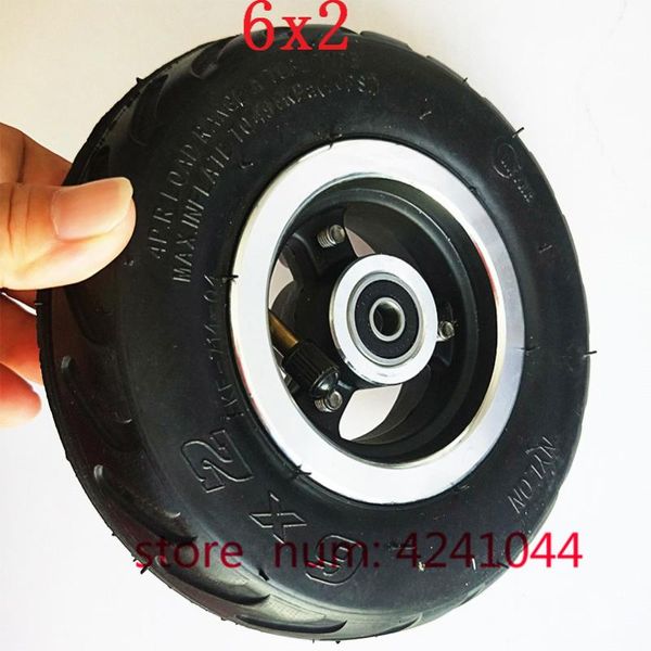 

motorcycle wheels & tires electric scooter 6 inch wheel 6x2 with air tyre/solid tire metal hub 608 /628 bearings 8/10mm axle hole trolley ca