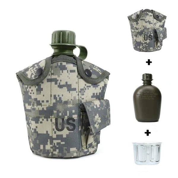 

water bottle outdoor military hiking camping mountaineering portable sports