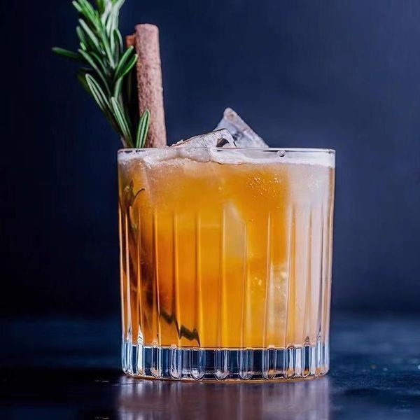 

striped whiskey glass bar cocktail foreign wine coffee mug glasses