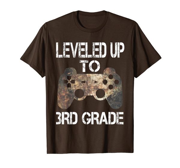 

leveled up to 3rd grade gamer back to school first day boys t-shirt, White;black