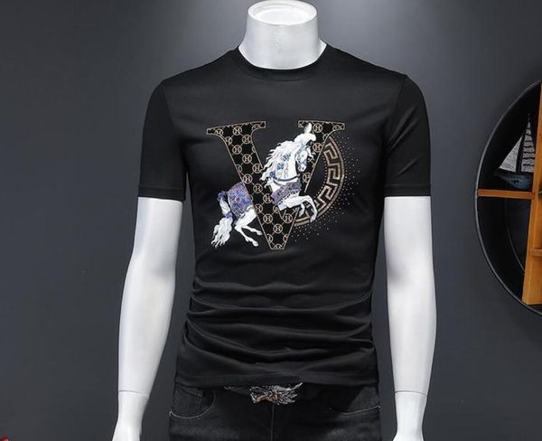 

men's t-shirts short-sleeved men 2021 summer new daily youth cartoon anime round neck slim-fit spot t-shirt, White;black