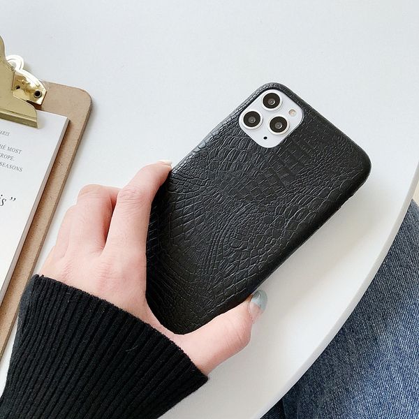 

black leather cases compatible for iphone 12 pro women men shockproof full phone cover case 97165