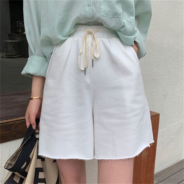 

women's shorts hzirip fancy casual fashion elastic-waist high-waist high-leg high all femme games brief summer shorts bzoe, White;black