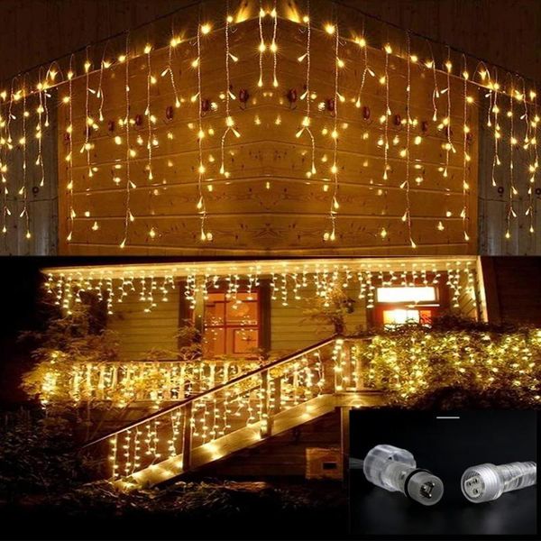 

strings 4m-30m christmas string lights droop 0.6m garden street outdoor decorative fairy light led curtain icicle garland
