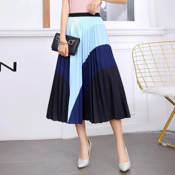 

skirts muqgew elegant lady skirt geometric print midi spring summer casual work wear drop, Black