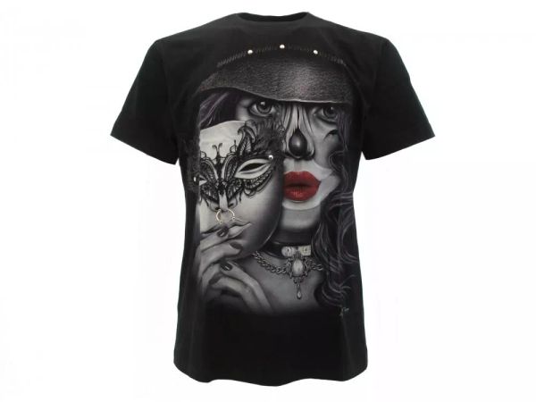 

t shirt teschi manica corta uomo 64, White;black