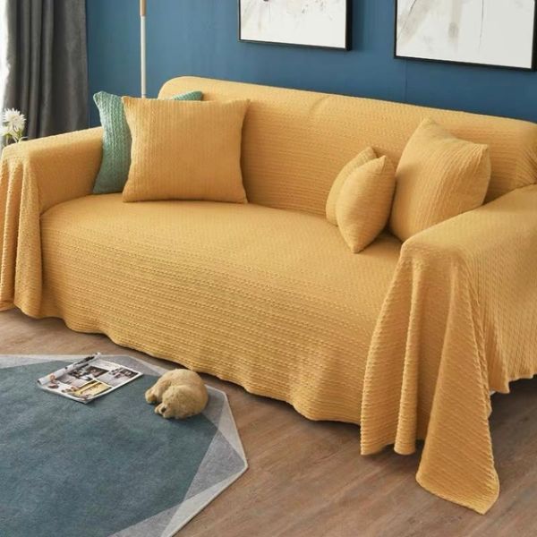 

blankets modern yellow throw blanket sofa cobertor hanging tapestry for bed plane travel knitting nordic solid color