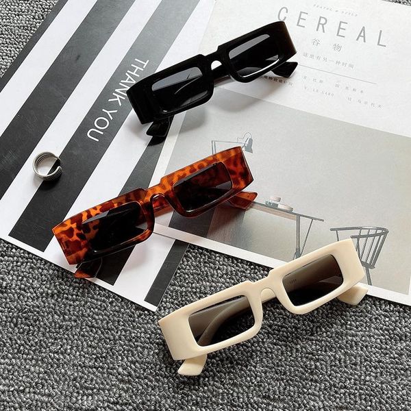 

sunglasses 2021 fashion trend ins small frame square street po jelly, Blue