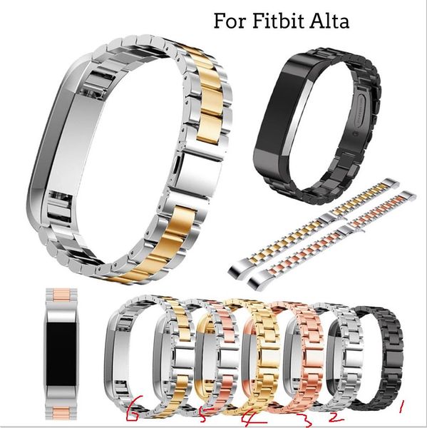 Pulseira de aço inoxidável de metal de alta qualidade para Fitbit Alta Assistentes Acessórios Band Link Strap para Fitbit Alta Hr Pulseira Correia