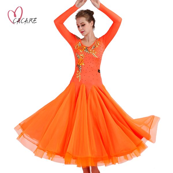 

ballroom waltz dresses sale dance competition dress standard dancing costumes clothes for party customize d0446 long sleeve rhinestones shee, Black;red