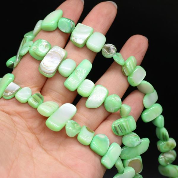 

other natural shell irregular rectangle green beaded diy for bracelet necklace making jewelry accessories 8x15-10x20mm-80 cm