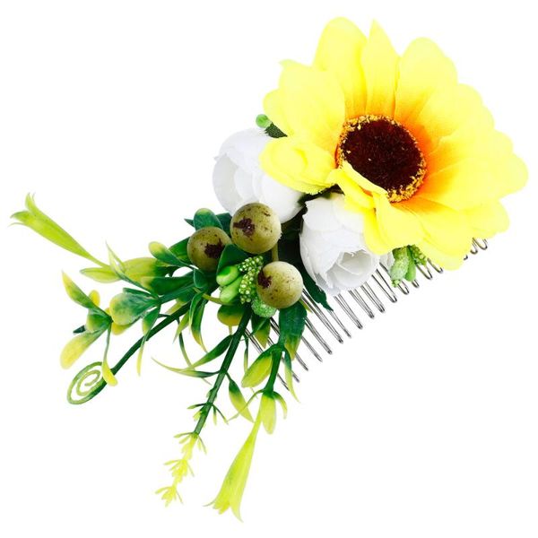 

hair brushes 1pc sunflower comb wedding bridal headpiece accessories, Silver