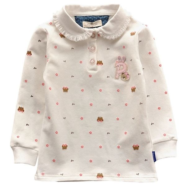 

long-sleeved t-shirt girls' children's cotton lapel spring and autumn baby p4394 210622, Blue