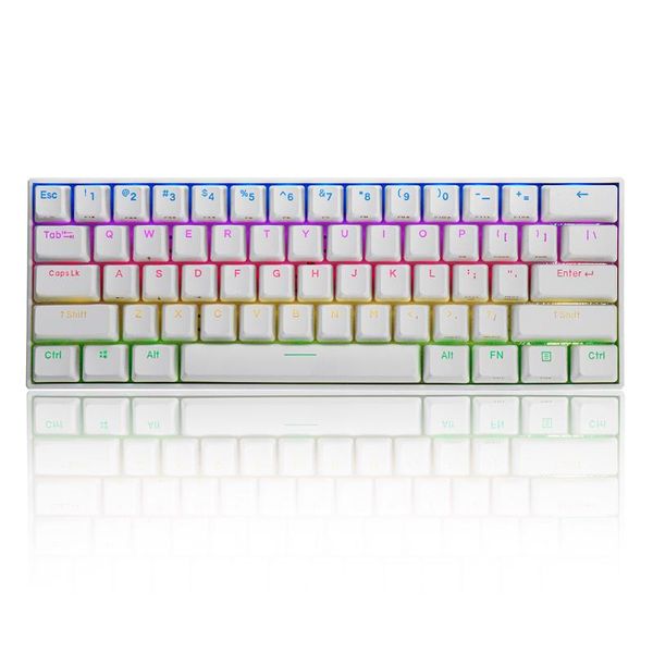 

keyboards mechanical keyboard, mini lap wireless bluetooth 5.0, type c 60%, rgb, pbt, video games