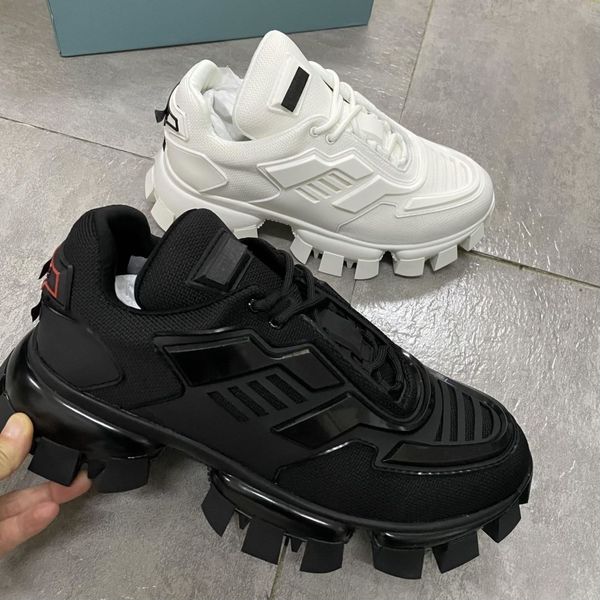 

factory cloudbust thunder runner sports shoes technical fabric sneakers men chunky sole sports rubber triangle lifestyle combat outdoor trai, Black