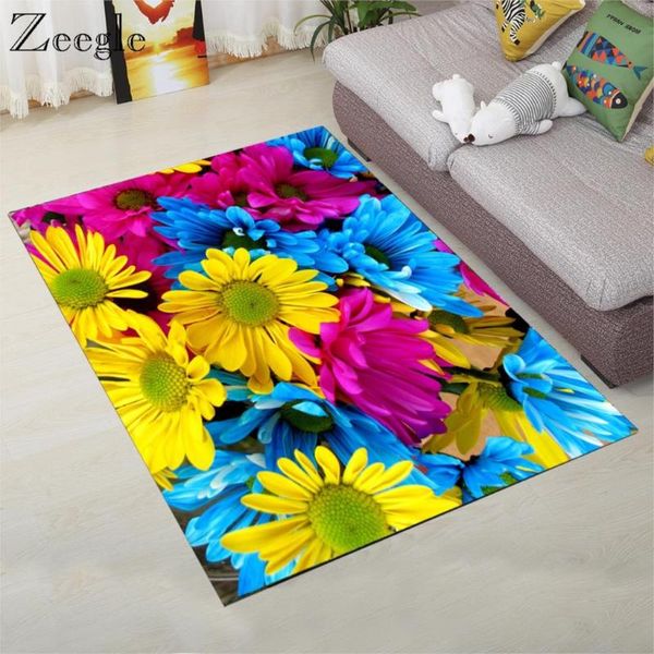 

carpets zeegle living room floor mat carpet non-slip rug kids bedroom absorbent kitchen mats bathroom flower printed