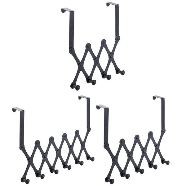 

hooks & rails adjustable over the door for towels belt purses rack kitchen