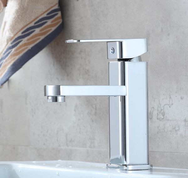 

bathroom sink faucets and cold square single handle hole basin faucet