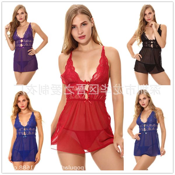 

bathrobe underwear sling summer lace nightgown mesh bathrobe