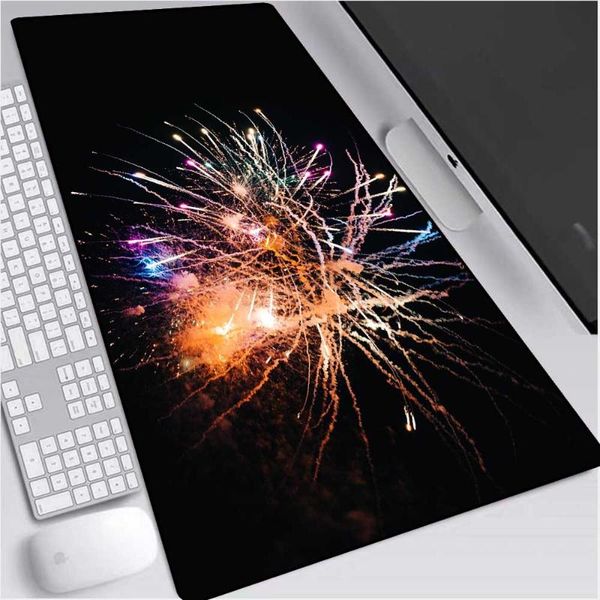 

mouse pads & wrist rests mousepad air firework pattern large size gaming keyboard and pad natural rubber material waterproof high-speed vers