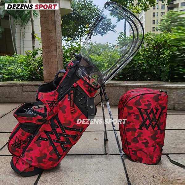 

golf bags dezens red camouflage stand bag cart waterproof a club equipments