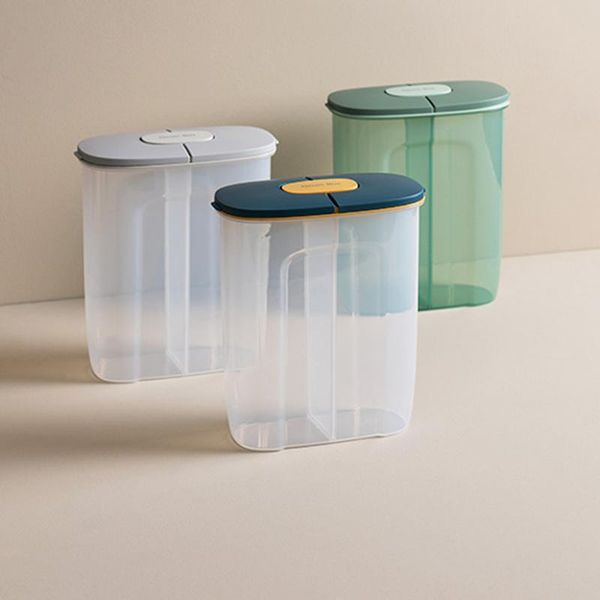 

storage bottles & jars 2500ml transparent grain bottle household kitchen food moisture-proof sealed dry cereal container