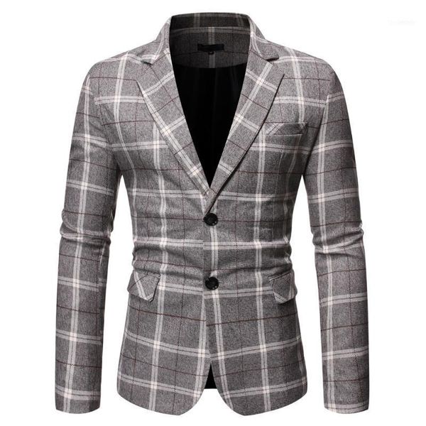 Casual business wedding ternos homens nice plus tamanho xadrez outwear blazer casaco tops masculino slim fit1