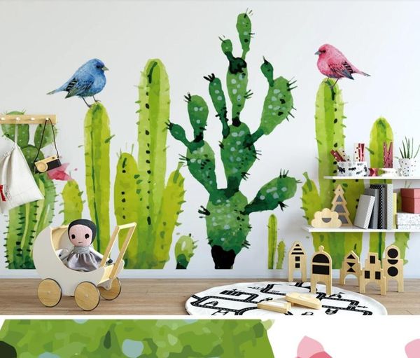 

cacti wallpaper 3d wall mural hd for kids room art decor custom cactus po flower canvas prints wallpapers