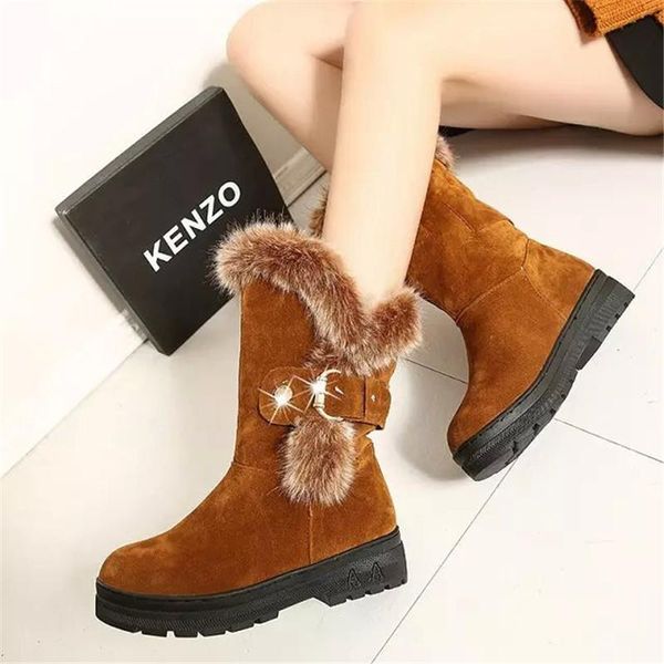 

boots 2021 autumn and winter snow round head thickened tube cotton warm non-slip fashion wild, Black