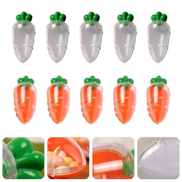 

10pcs imitation carrot shape candy box storage clear package gift wrap