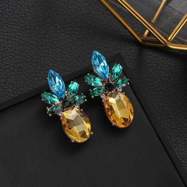 

dangle & chandelier 2021 big luxury yellow zircon earrings for women korean trend fashion drop jewelry fall, Silver