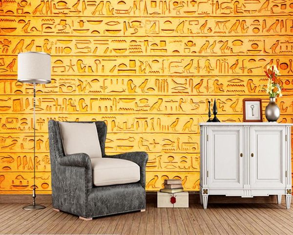 

wallpapers egyptian hieroglyphic stone wall 3d wallpaper mural papel de parede,living room sofa tv bedroom papers home decor