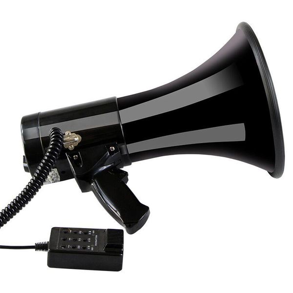 

radio 50w high-power black big horn hand-held loudspeaker flood control can be inserted with microphone