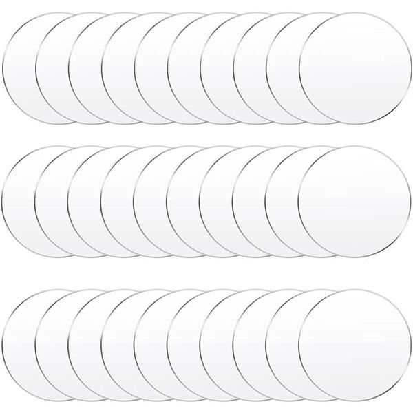 

craft tools 30 pieces of transparent acrylic circle for art projects and diy beverage or furniture protection(7.6 cm)