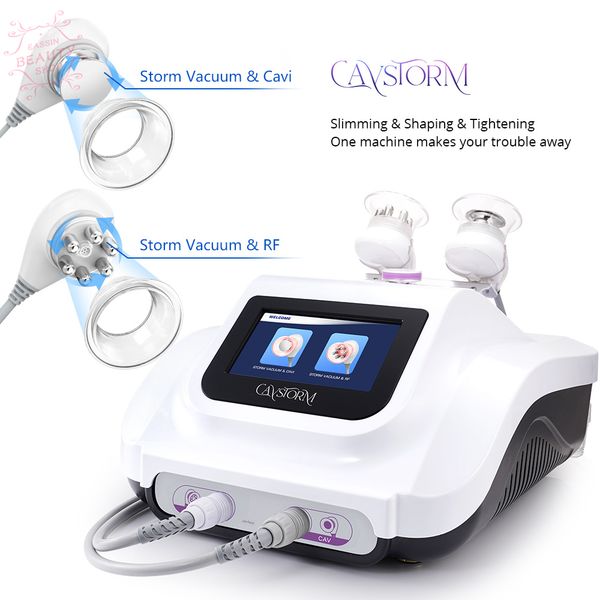 

body shaping machine cavstorm 40k ultrasonic cavitation 3.0 vacuum double function handle suction & rf skin face lifting and tighten