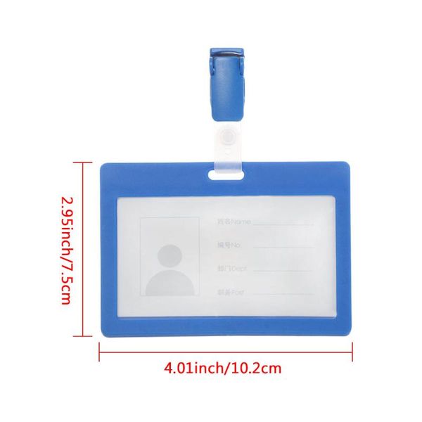 

card holders 1pc id holder badge case pu bus identity with retractable reel protective shell, Brown;gray