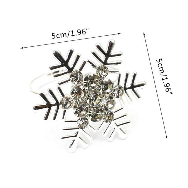 

pieces rhinestone snowflake napkin rings for christmas wedding birthday party j6pd