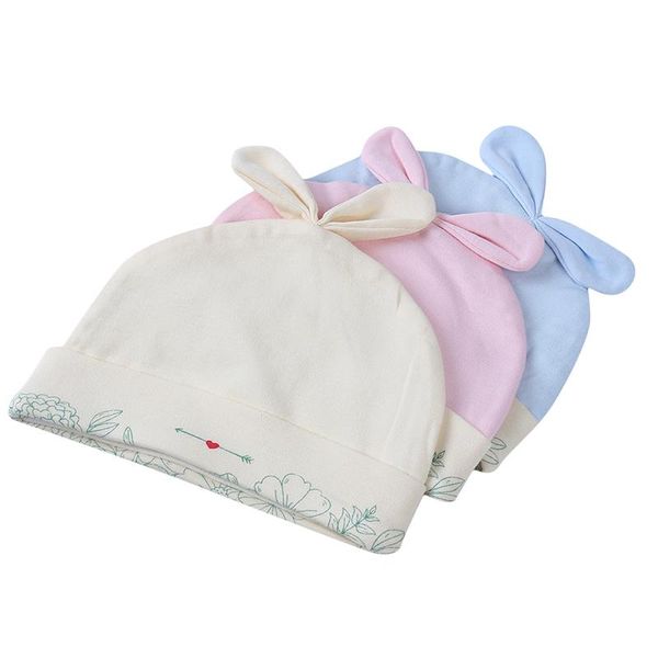 

caps & hats solid cotton born baby tire with ear girls boys sun bow 2021 spring summer clothing accessories, Yellow