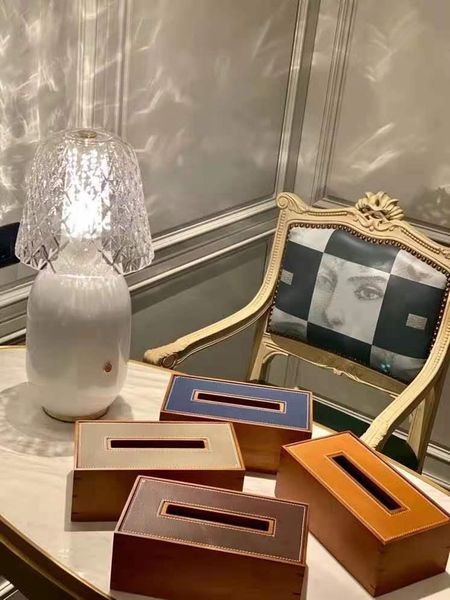

tissue boxes & napkins 25x13x9cm box mahogany steer hide magnetic cover