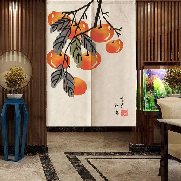 

chinese doorway curtain partition kitchen anti-smoke bathroom feng shui japanese noren & drapes